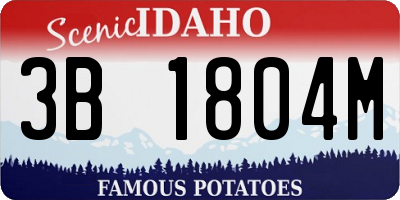 ID license plate 3B1804M