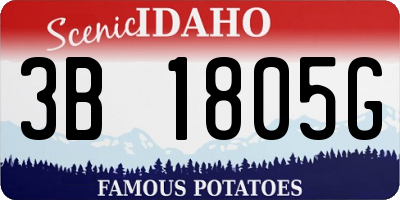 ID license plate 3B1805G