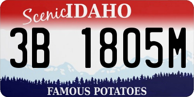 ID license plate 3B1805M