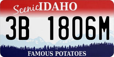ID license plate 3B1806M