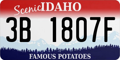 ID license plate 3B1807F