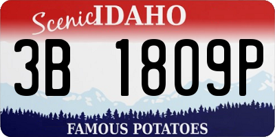 ID license plate 3B1809P