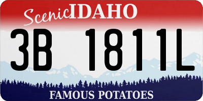 ID license plate 3B1811L