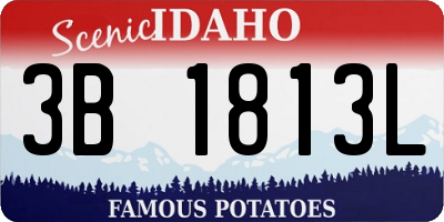 ID license plate 3B1813L
