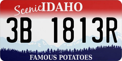 ID license plate 3B1813R