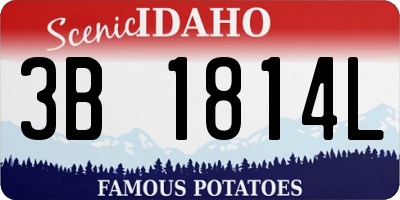 ID license plate 3B1814L