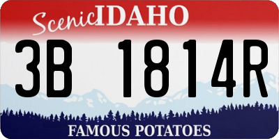 ID license plate 3B1814R