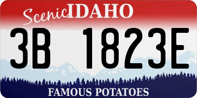 ID license plate 3B1823E