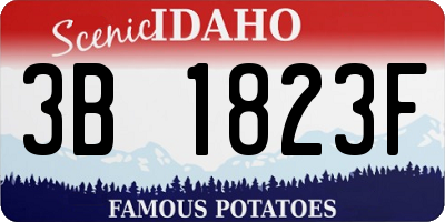ID license plate 3B1823F
