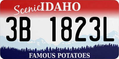 ID license plate 3B1823L