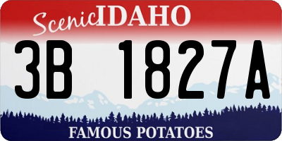 ID license plate 3B1827A