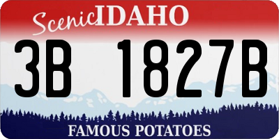 ID license plate 3B1827B