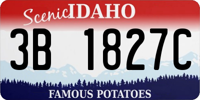 ID license plate 3B1827C