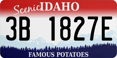 ID license plate 3B1827E