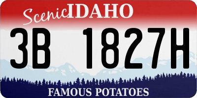 ID license plate 3B1827H