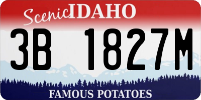 ID license plate 3B1827M