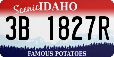 ID license plate 3B1827R