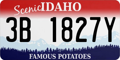 ID license plate 3B1827Y