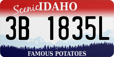 ID license plate 3B1835L