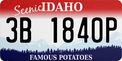 ID license plate 3B1840P