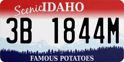 ID license plate 3B1844M