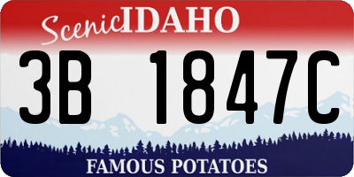 ID license plate 3B1847C