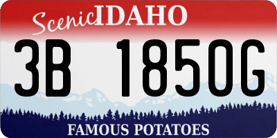 ID license plate 3B1850G