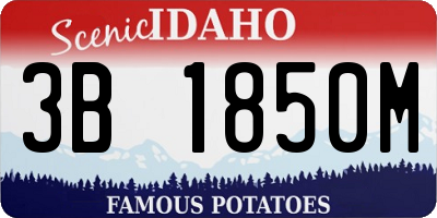 ID license plate 3B1850M
