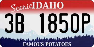 ID license plate 3B1850P
