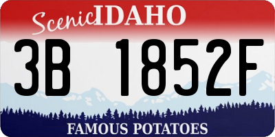 ID license plate 3B1852F