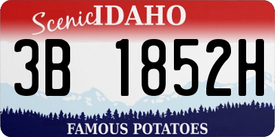 ID license plate 3B1852H