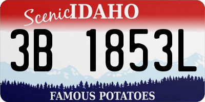 ID license plate 3B1853L