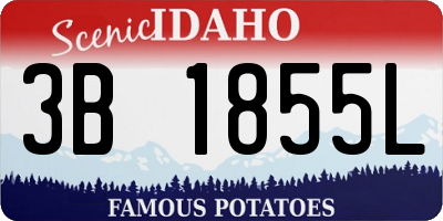 ID license plate 3B1855L