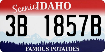 ID license plate 3B1857B
