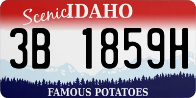 ID license plate 3B1859H