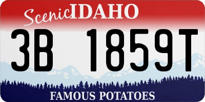 ID license plate 3B1859T