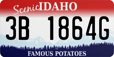 ID license plate 3B1864G