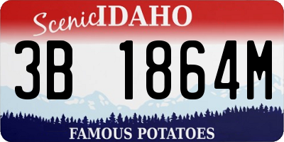 ID license plate 3B1864M