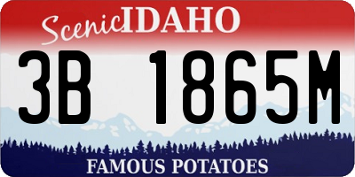 ID license plate 3B1865M