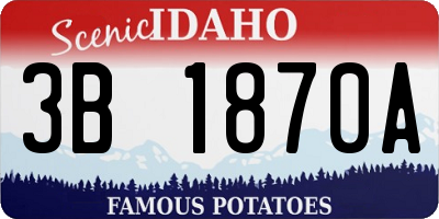 ID license plate 3B1870A