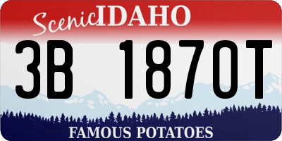 ID license plate 3B1870T