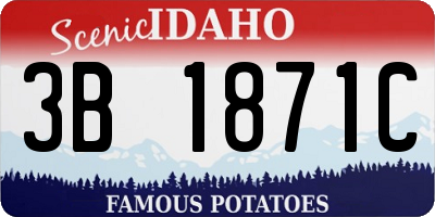 ID license plate 3B1871C