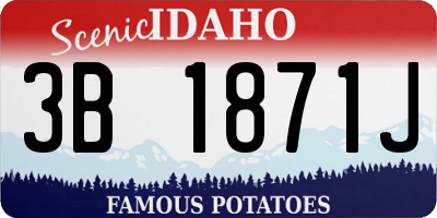 ID license plate 3B1871J
