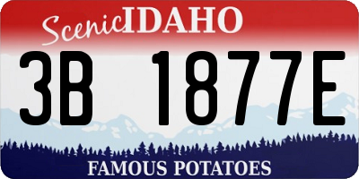 ID license plate 3B1877E