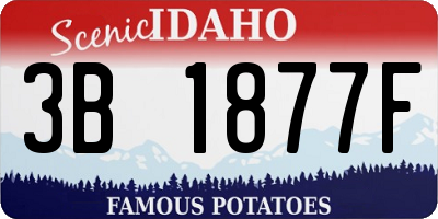 ID license plate 3B1877F
