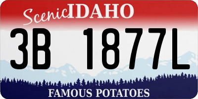 ID license plate 3B1877L