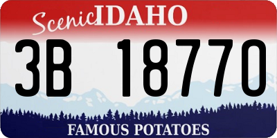ID license plate 3B1877O