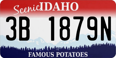 ID license plate 3B1879N