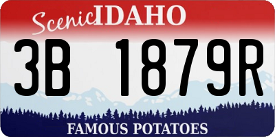 ID license plate 3B1879R