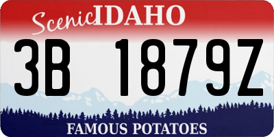 ID license plate 3B1879Z